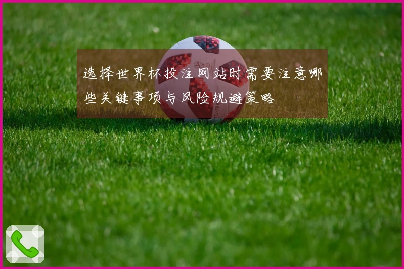选择世界杯投注网站时需要注意哪些关键事项与风险规避策略
