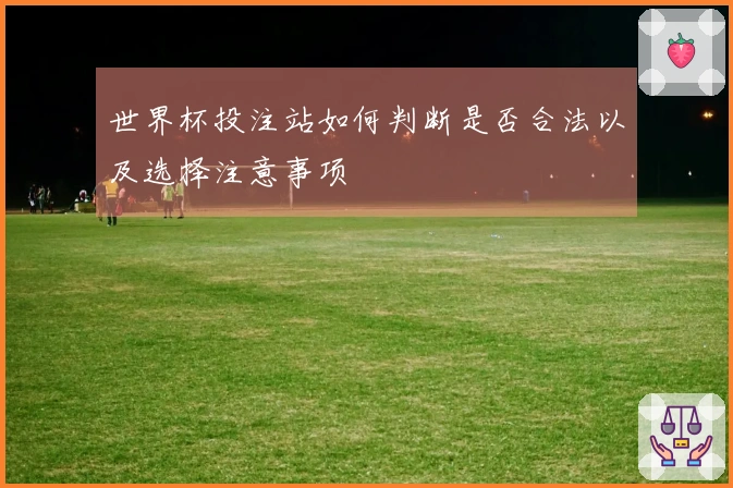 世界杯投注站如何判断是否合法以及选择注意事项